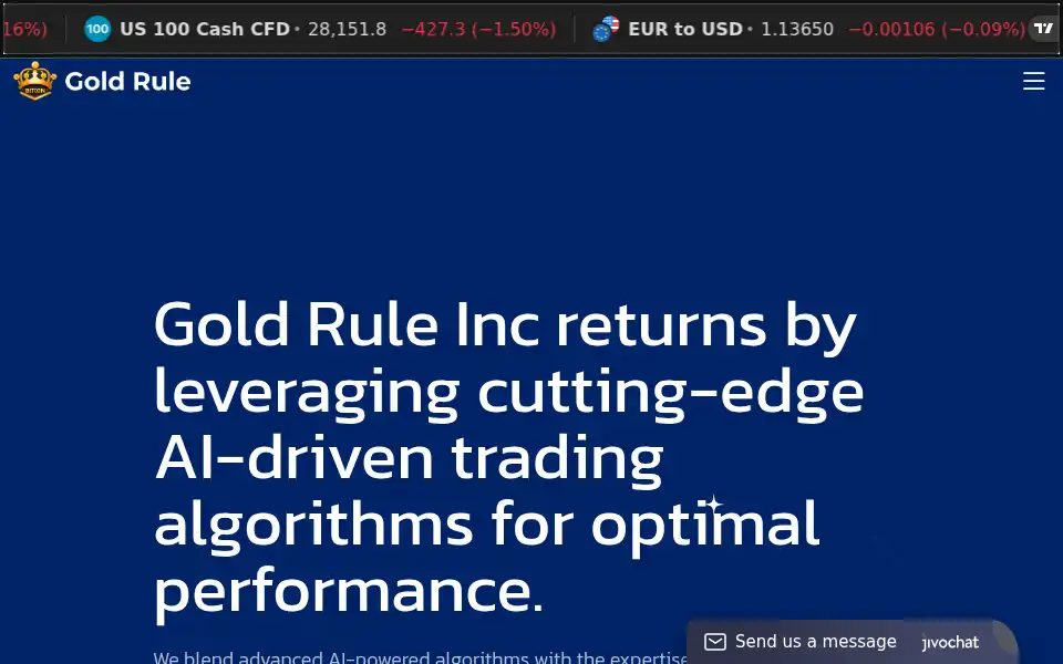 Screenshot of goldrule.io