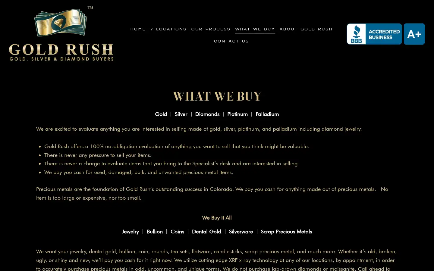 Screenshot of goldrushdenver.com
