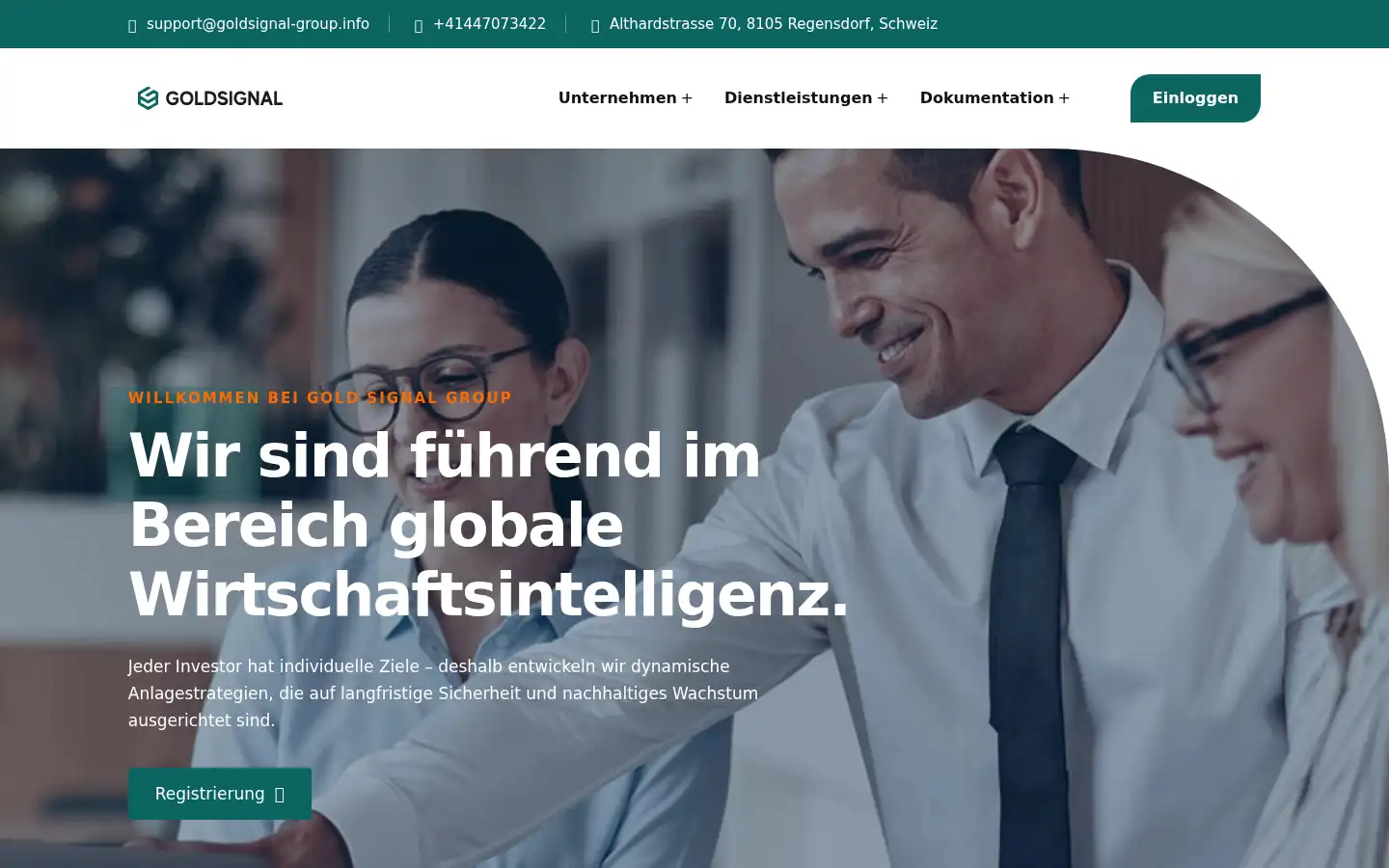 Screenshot of goldsignal-group.com