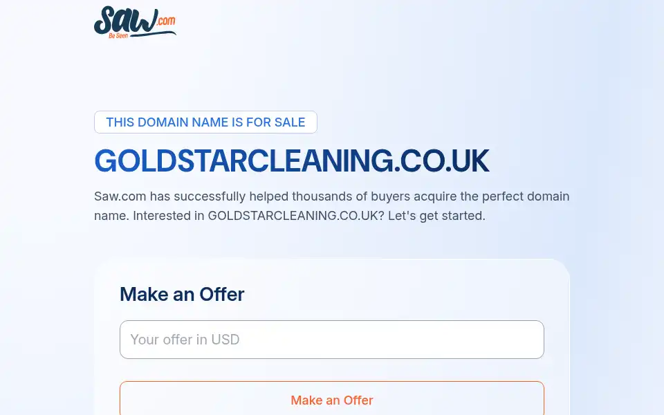 Screenshot of goldstarcleaning.co.uk