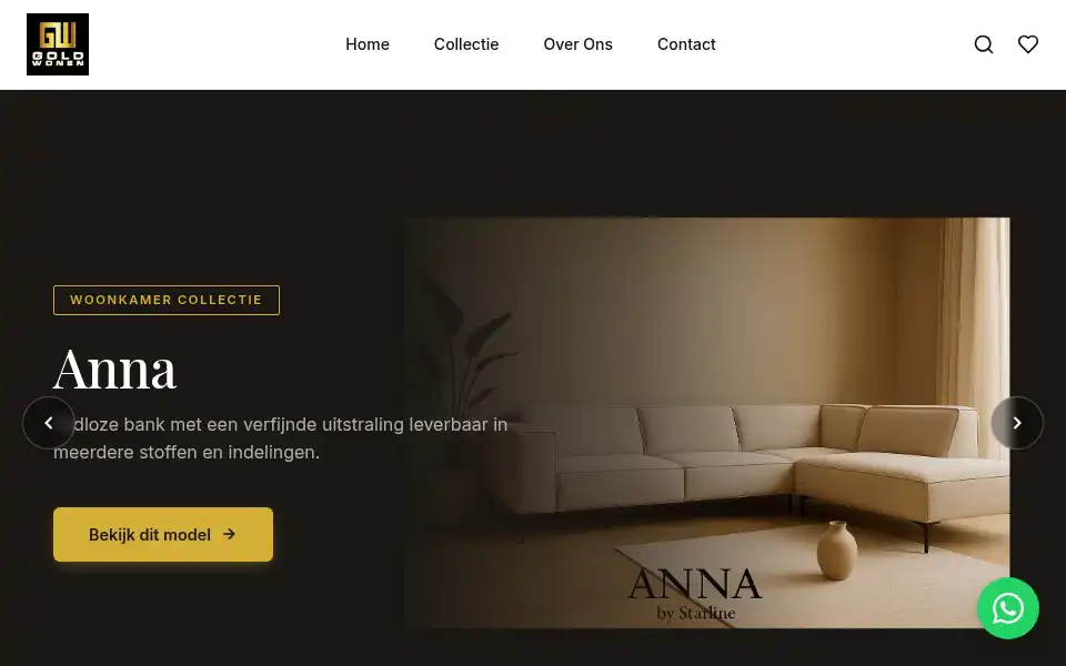 Screenshot of goldwonen.nl