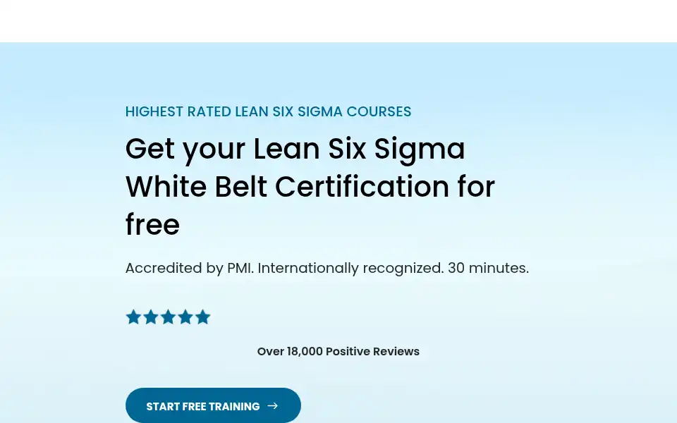 Screenshot of goleansixsigma.com