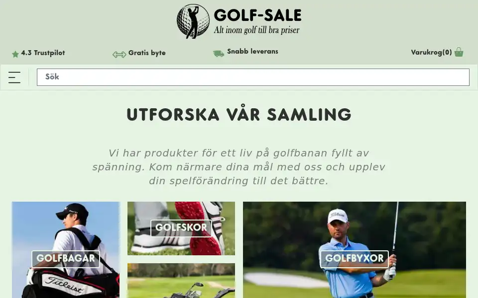 Screenshot of golf-sale.se