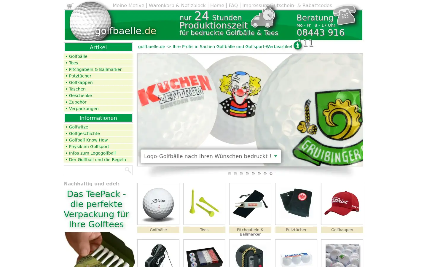 Screenshot of golfbaelle.de