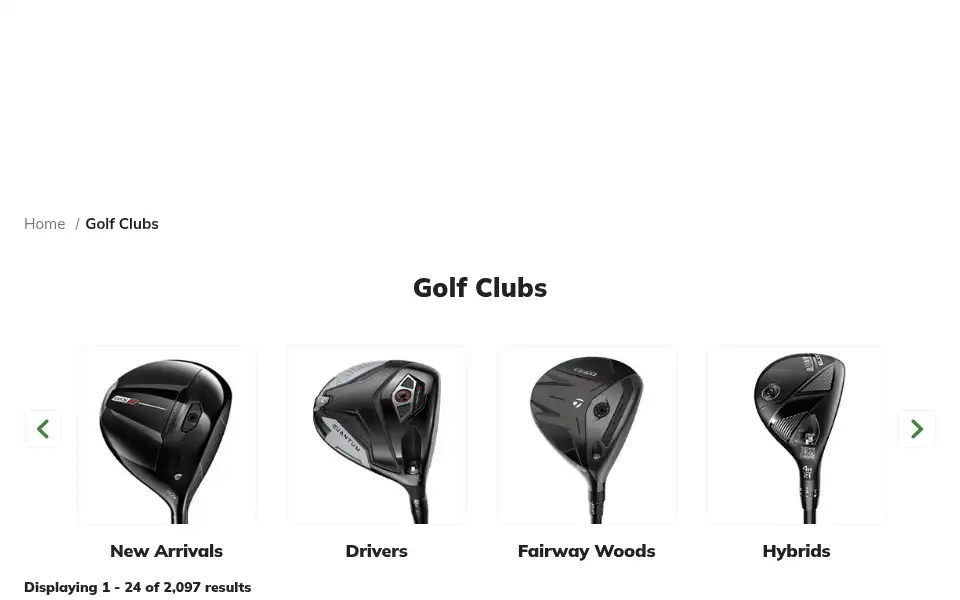Screenshot of golfclubsdirect.com