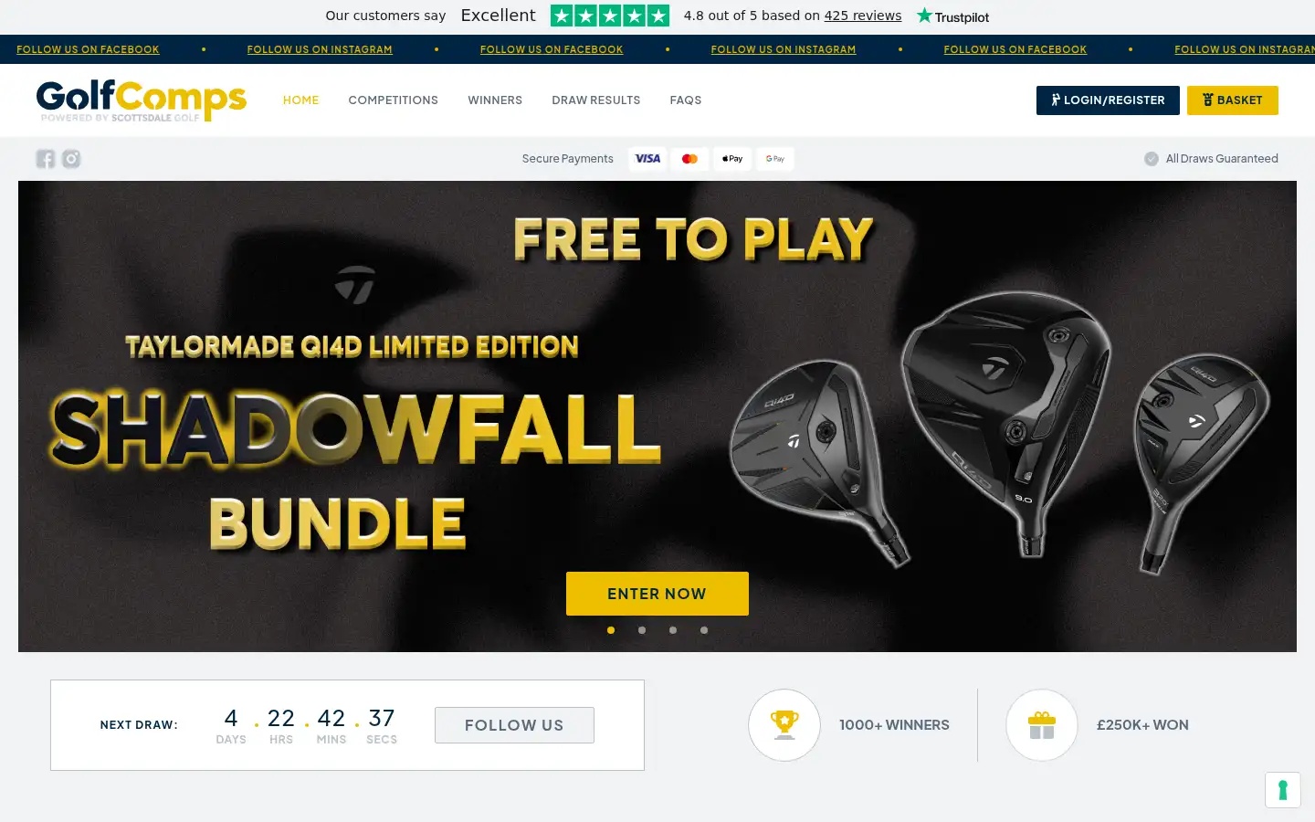 Screenshot of golfcomps.com