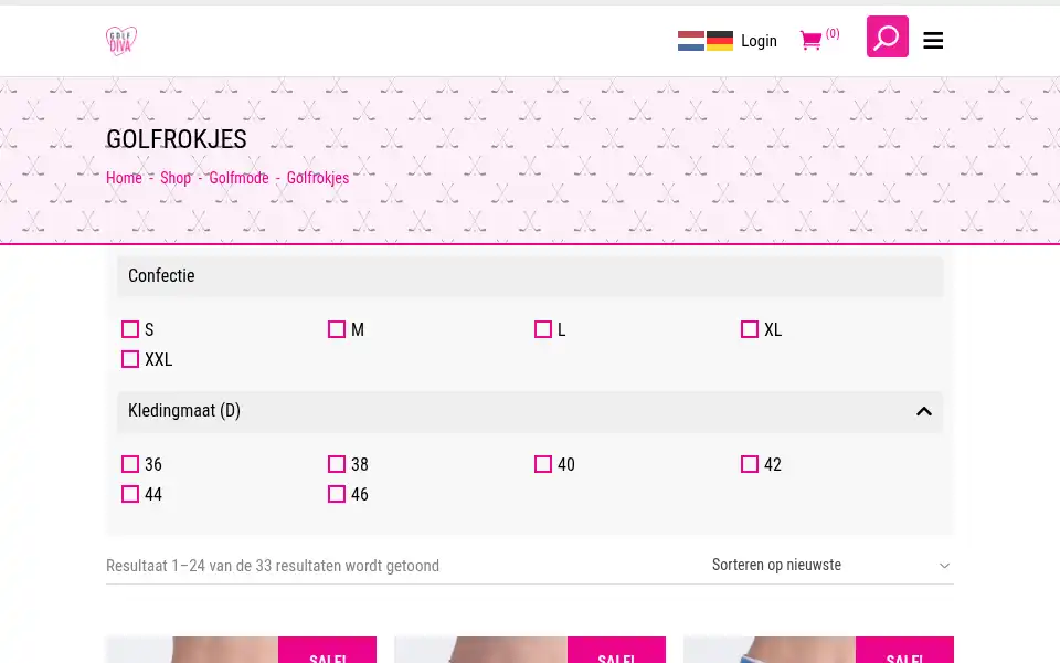 Screenshot of golfdiva.nl