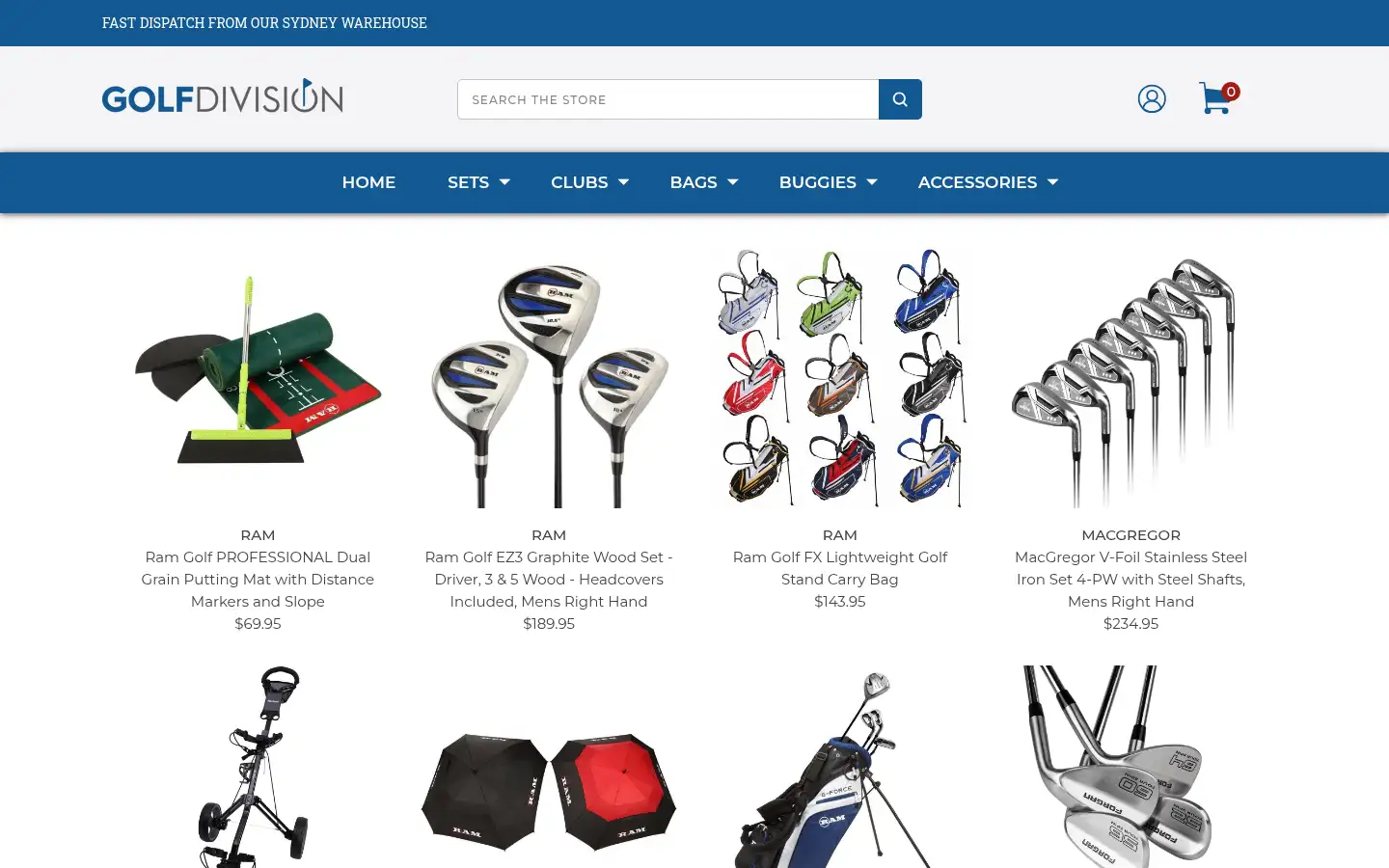 Screenshot of golfdivision.com.au