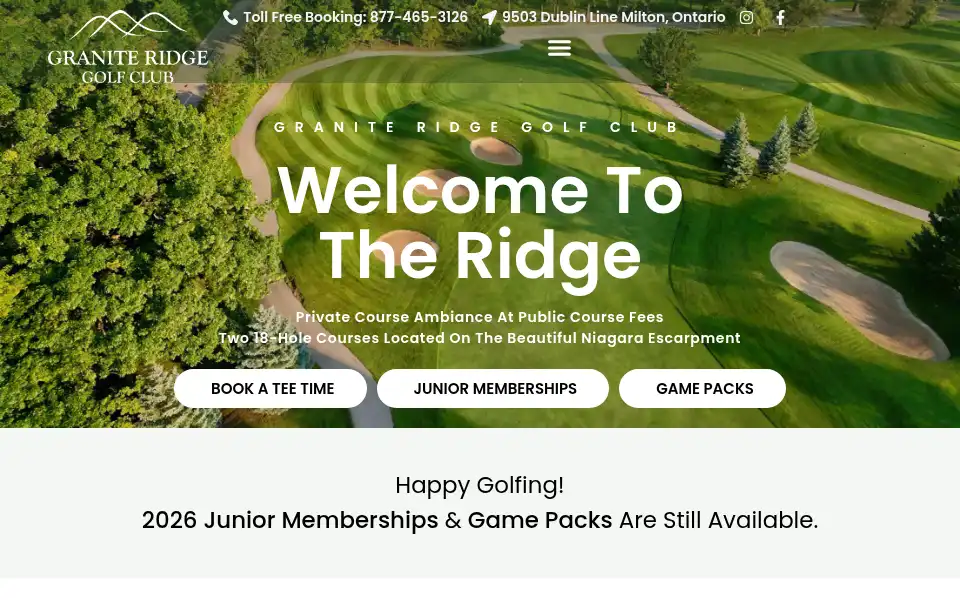Screenshot of golfgranite.com