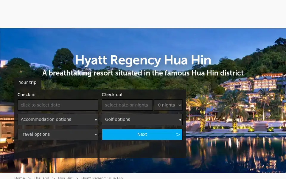 Screenshot of golfholidays.com