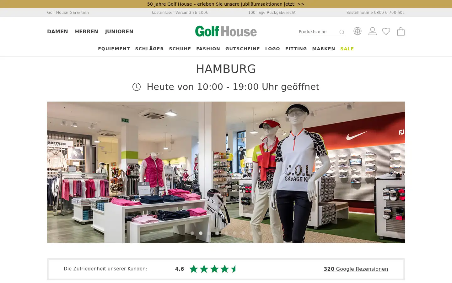 Screenshot of golfhouse.de