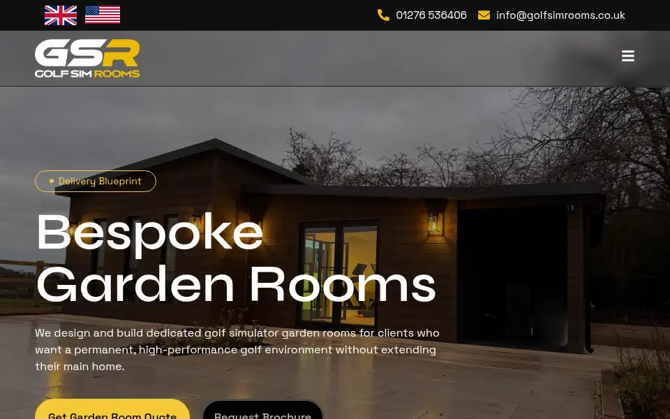 Screenshot of golfsimrooms.co.uk