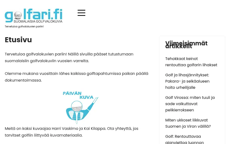 Screenshot of golfsky.fi