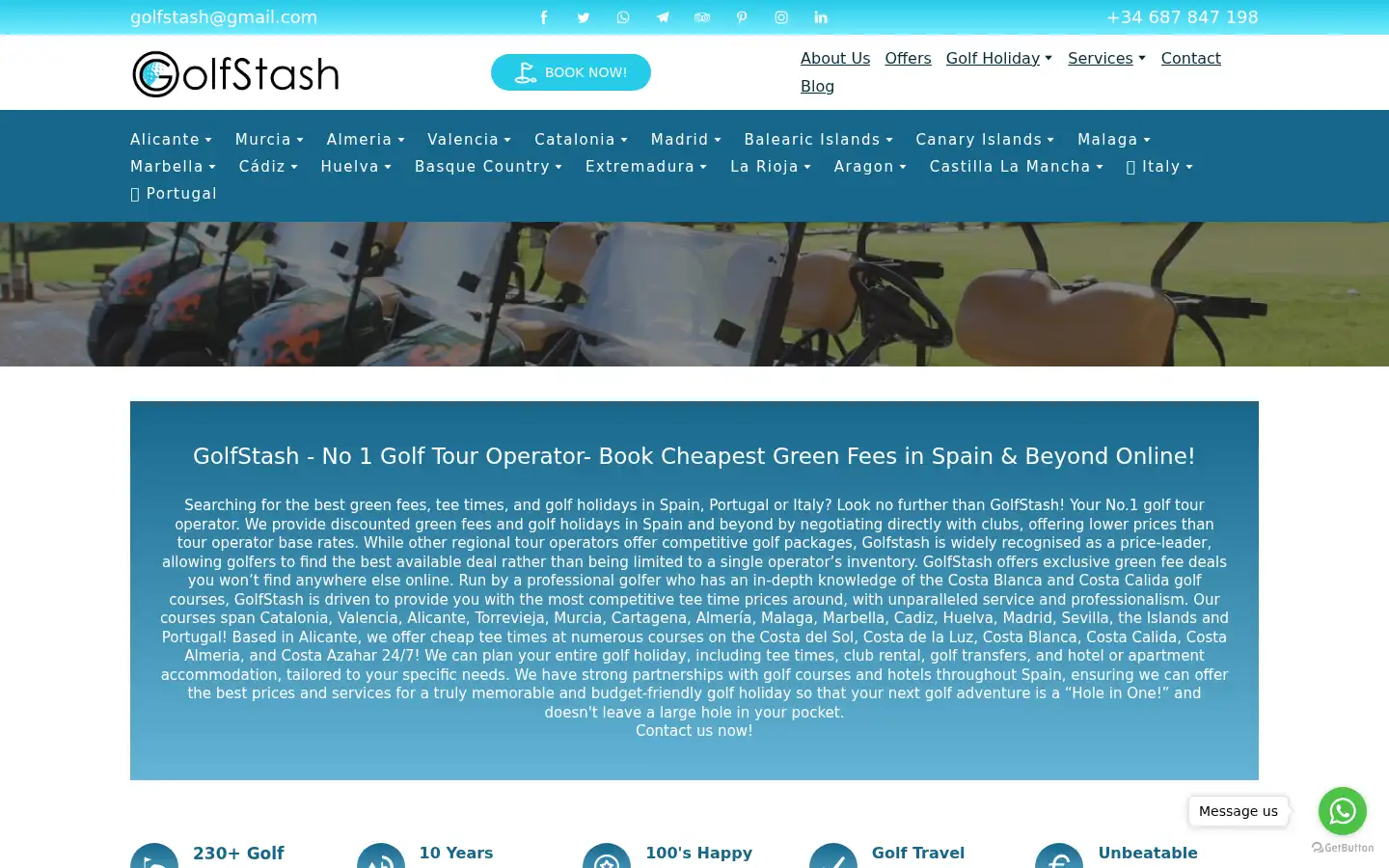 Screenshot of golfstash.com