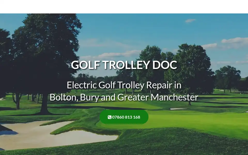 Screenshot of golftrolleyrepairs.co.uk