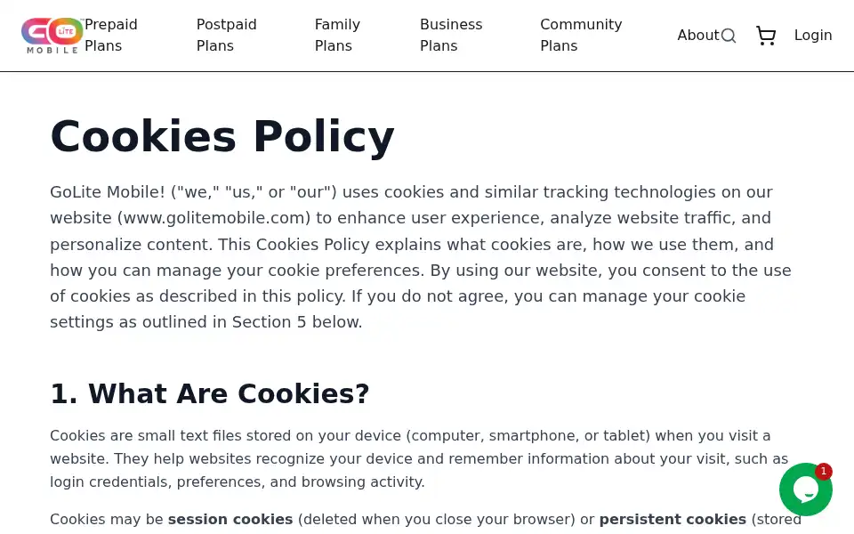Screenshot of golitemobile.com