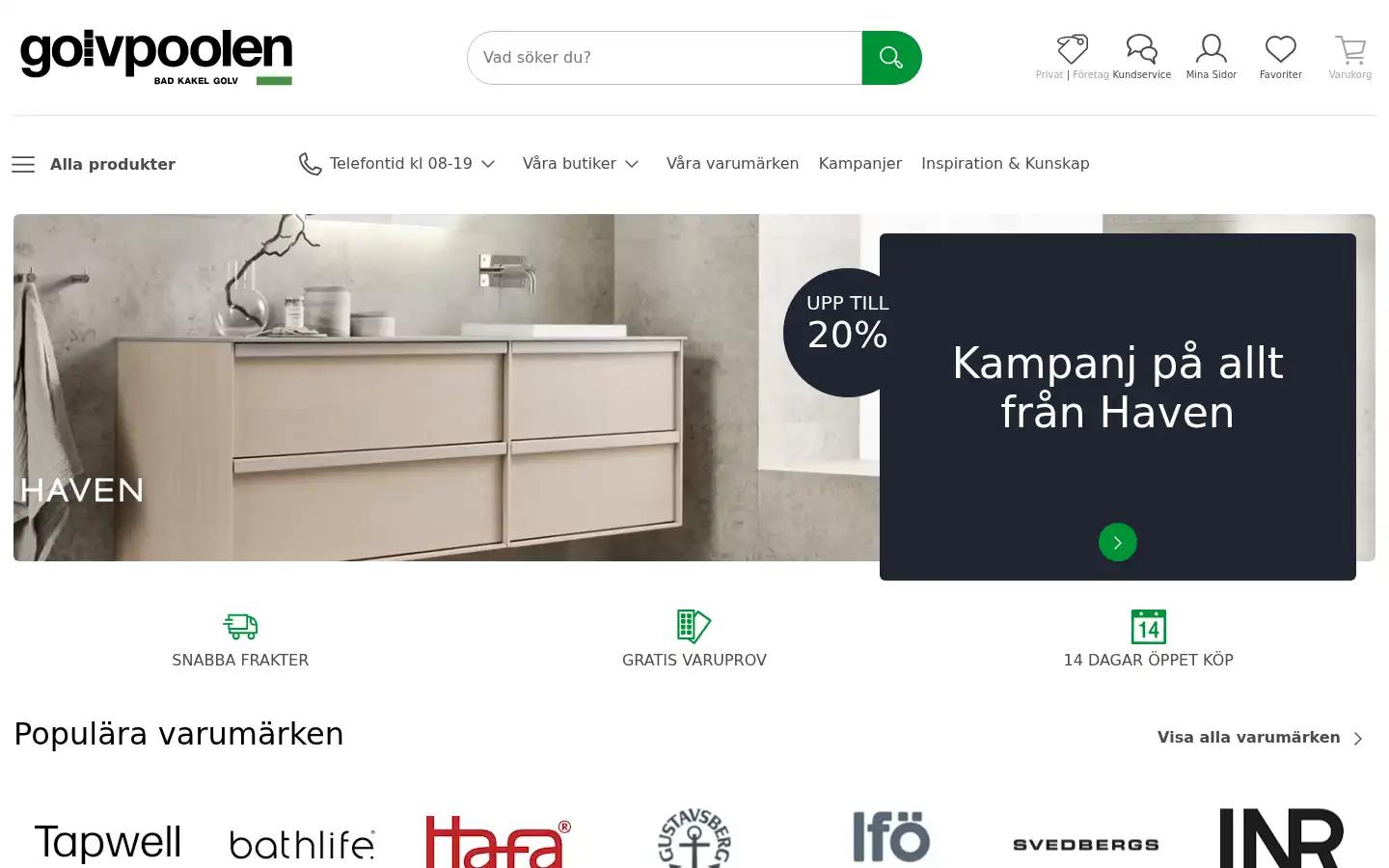 Screenshot of golvpoolen.se