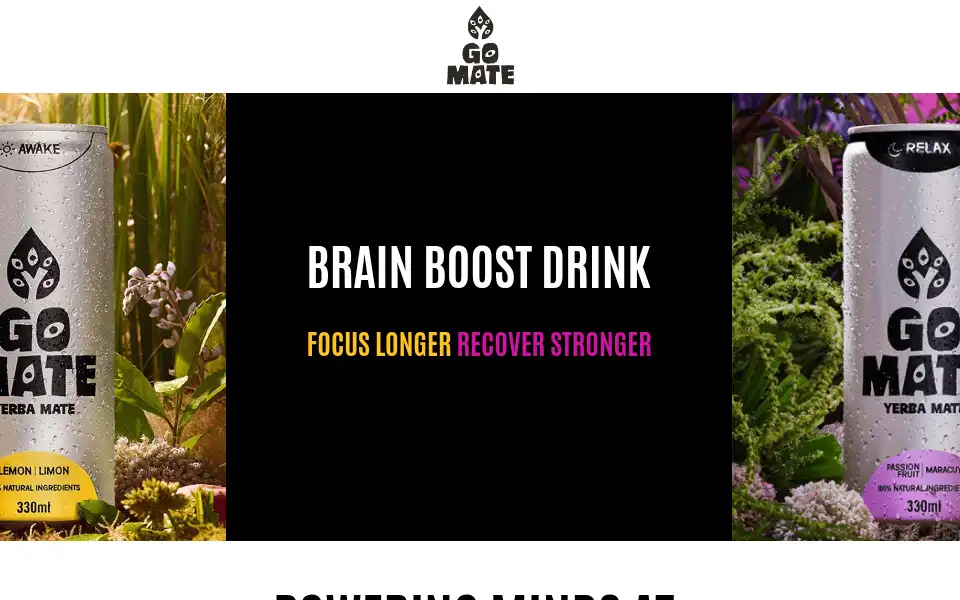Screenshot of gomatedrinks.com