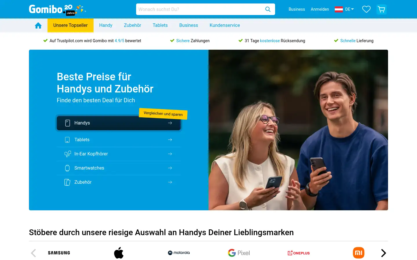 Screenshot of gomibo.at