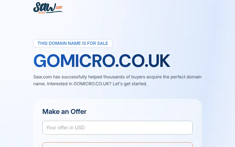 Screenshot of gomicro.co.uk