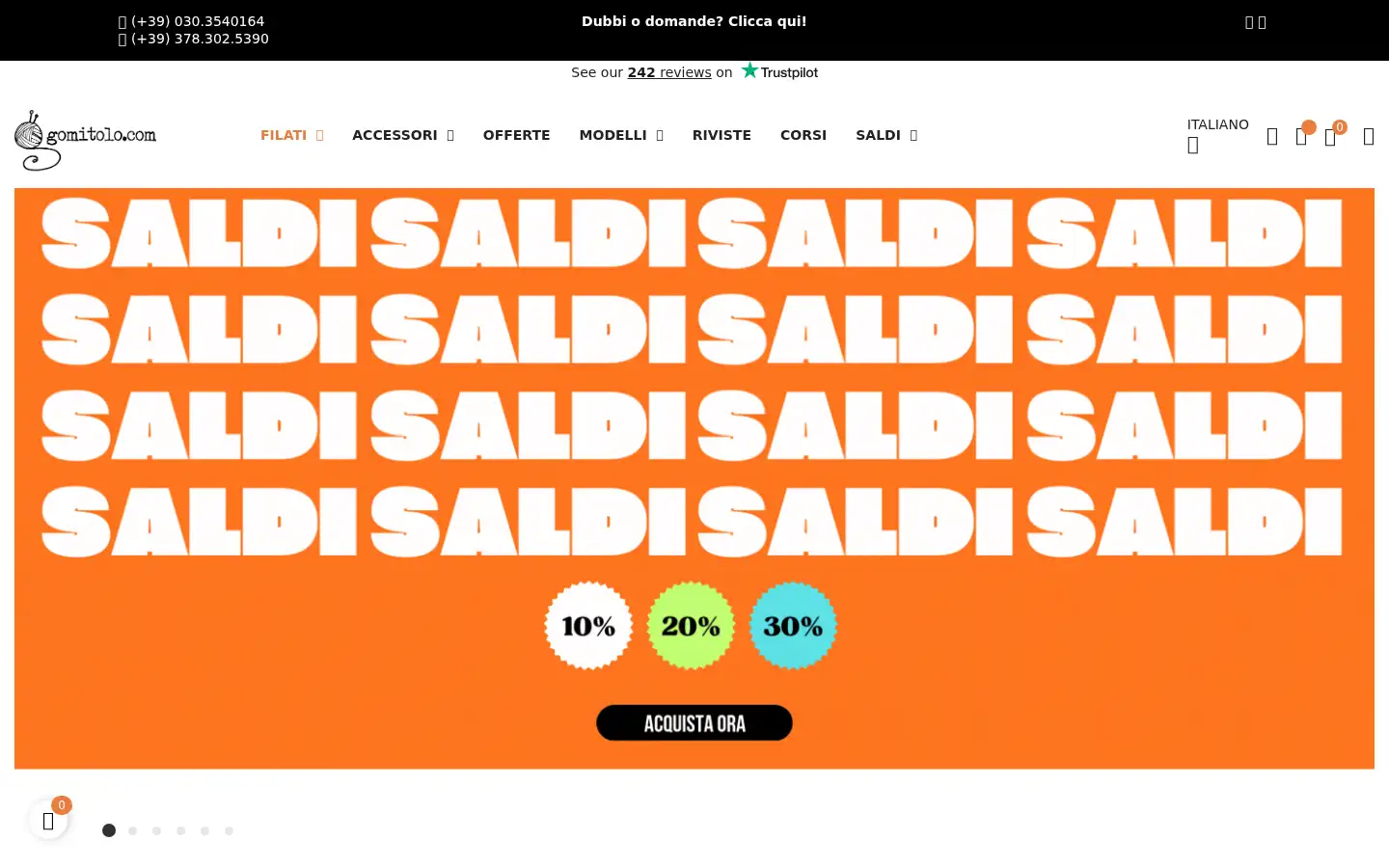 Screenshot of gomitolo.com