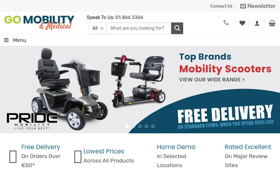 Screenshot of gomobility.ie
