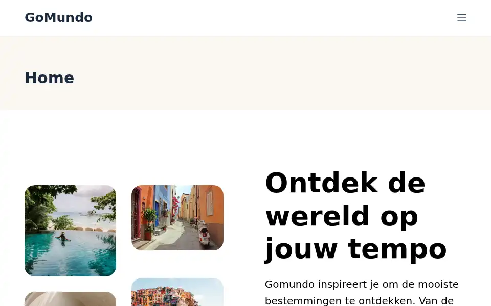 Screenshot of gomundo.nl