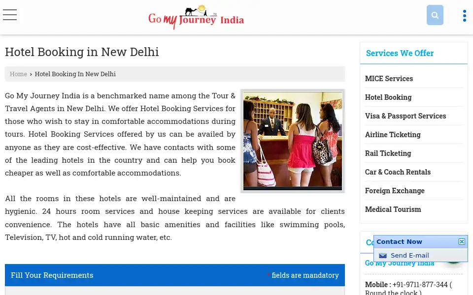 Screenshot of gomyjourney.in