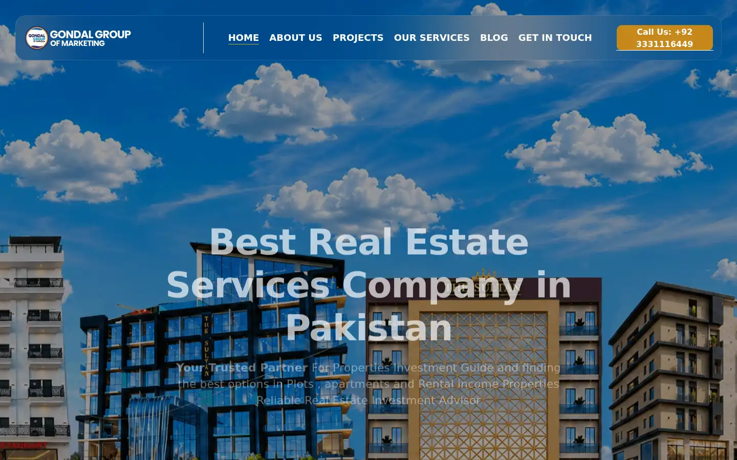 Screenshot of gondalgroupofmarketing.com