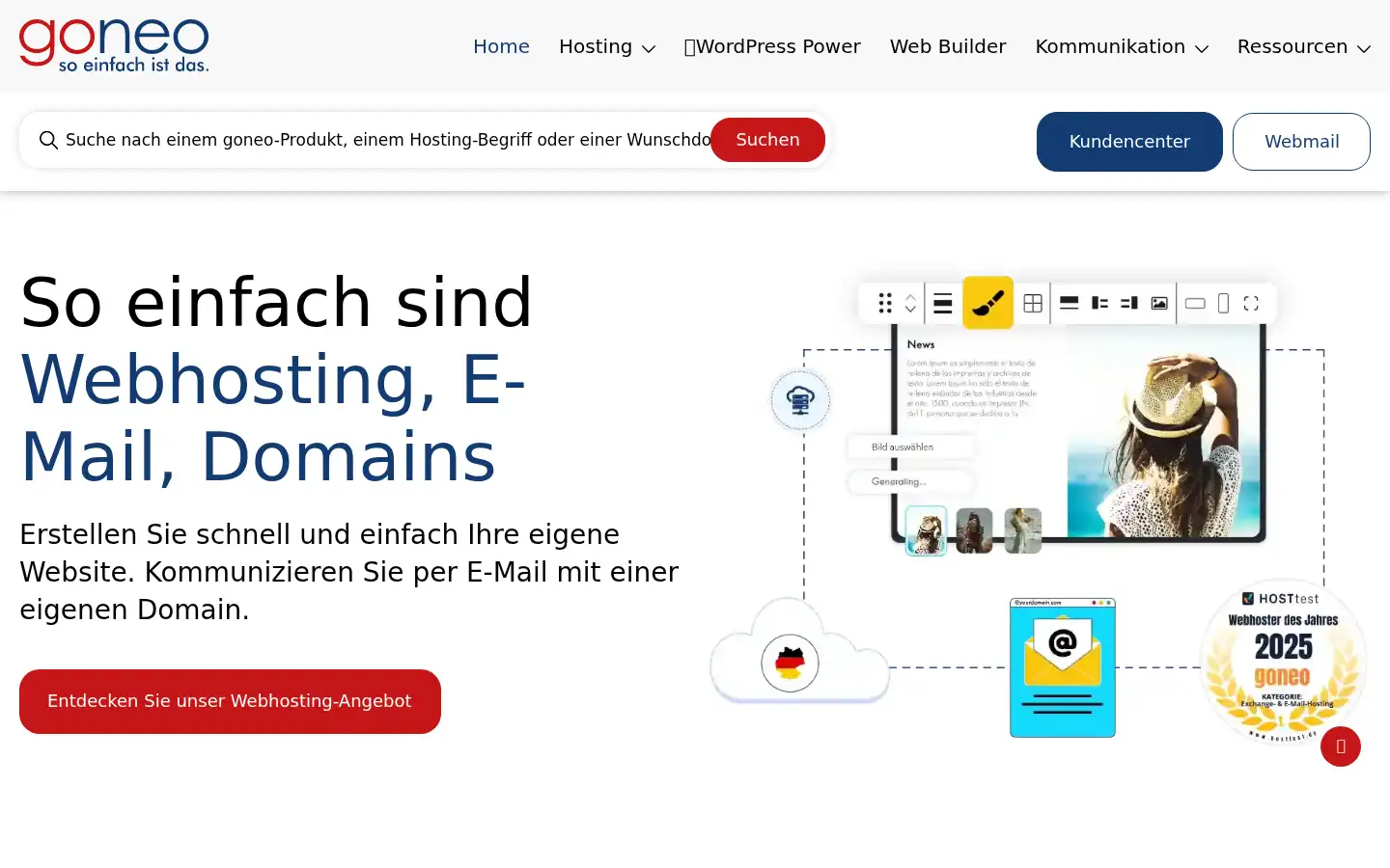 Screenshot of goneo.de