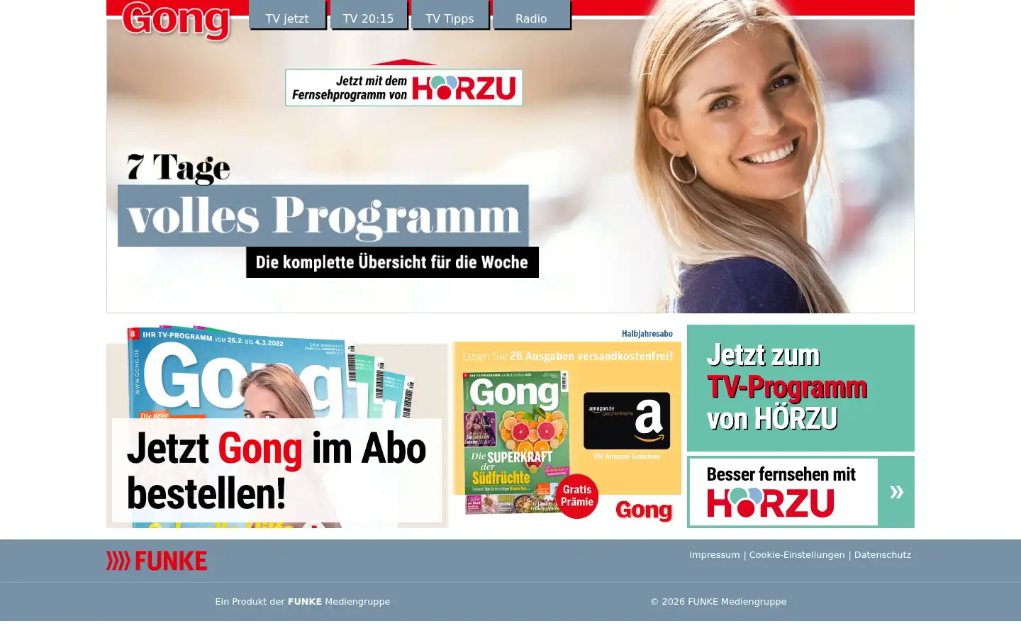 Screenshot of gong.de