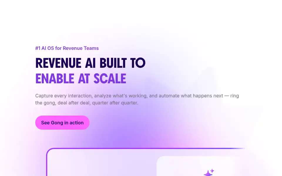 Screenshot of gong.io
