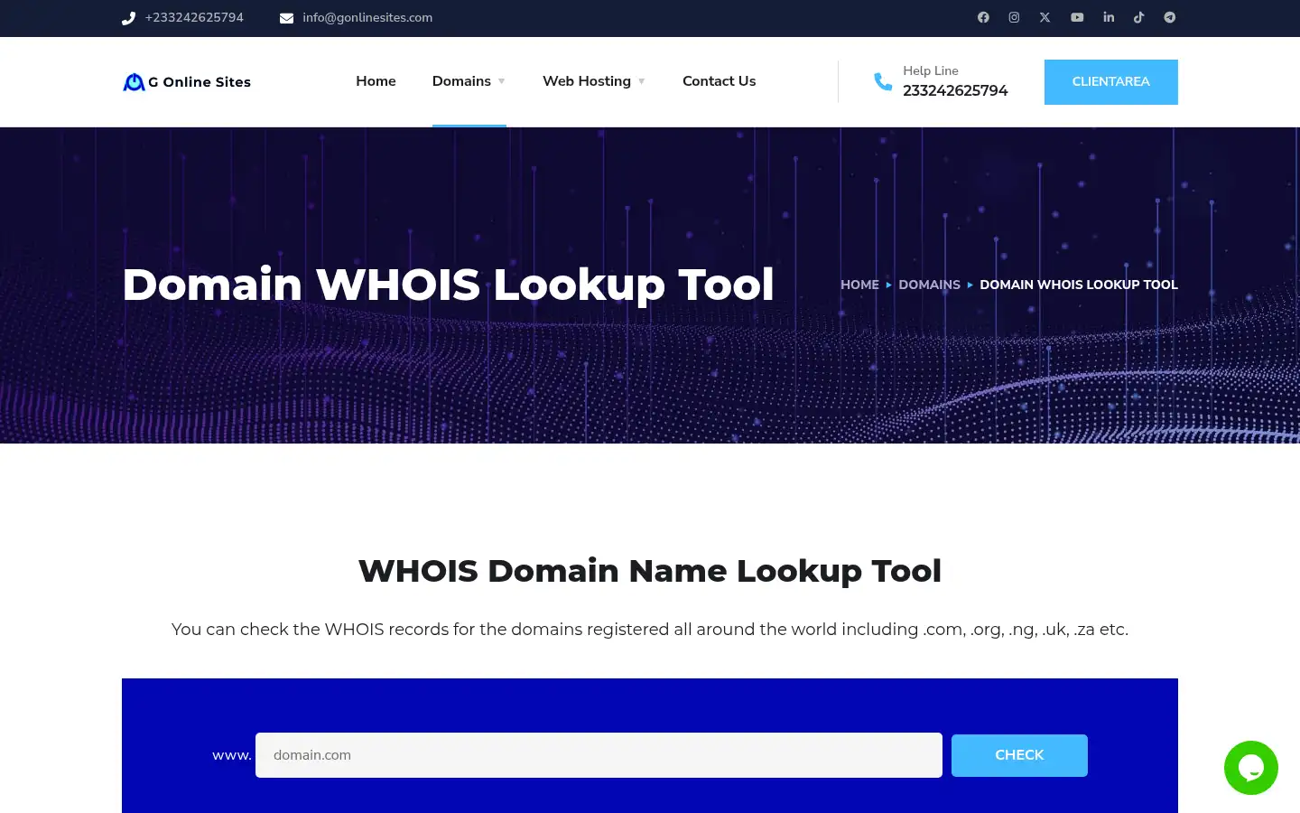 Screenshot of gonlinesites.com