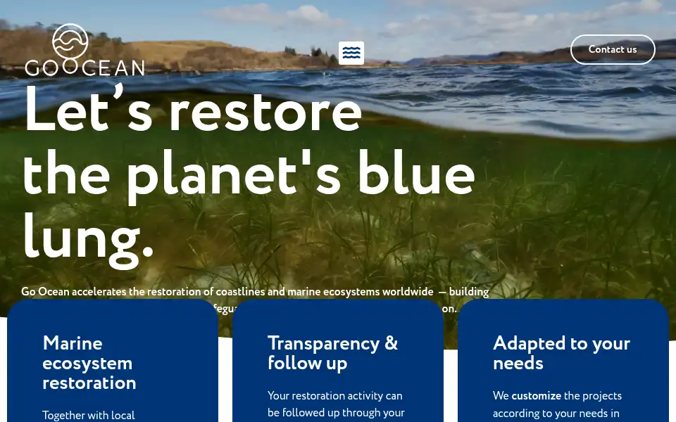 Screenshot of goocean.be