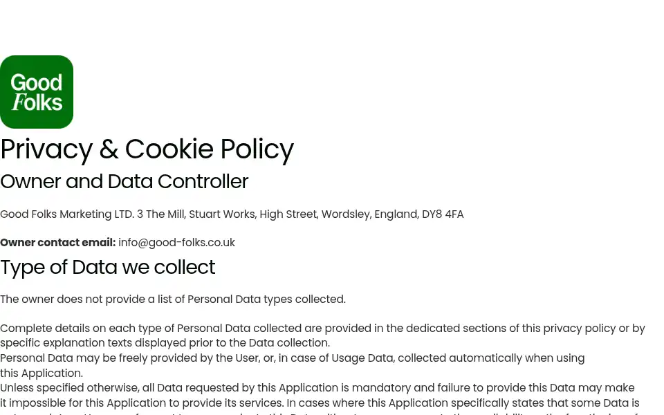 Screenshot of good-folks.co.uk