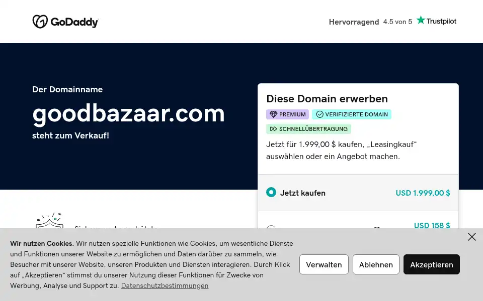 Screenshot of goodbazaar.com