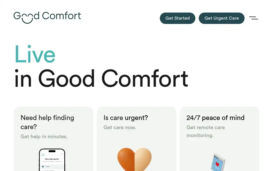 Screenshot of goodcomfort.ca