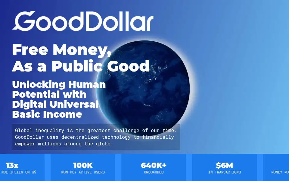 Screenshot of gooddollar.org