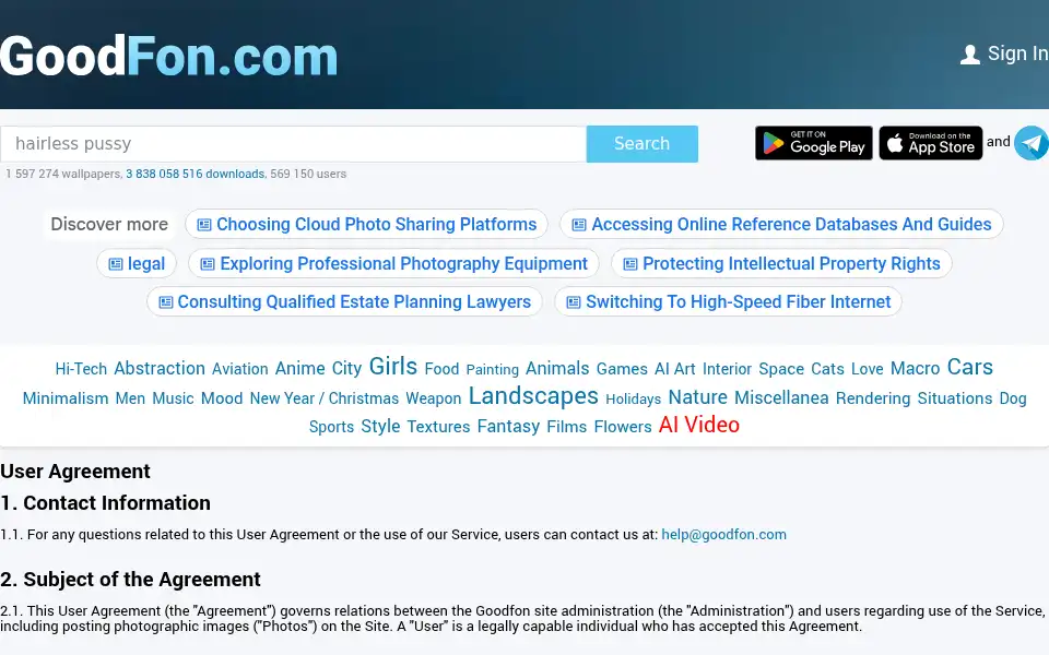 Screenshot of goodfon.com