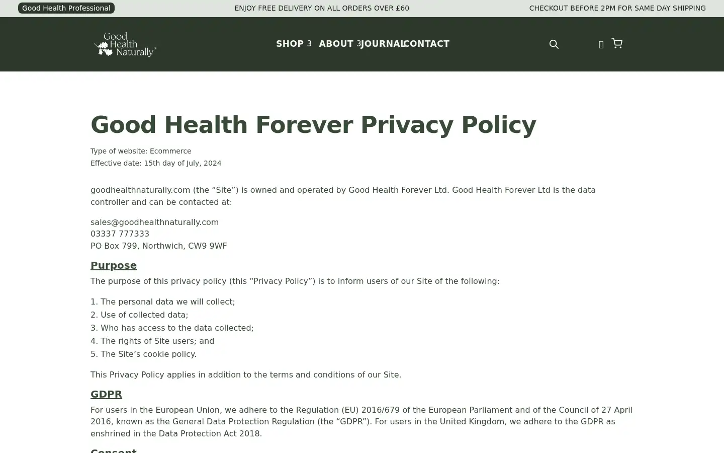Screenshot of goodhealthnaturally.com