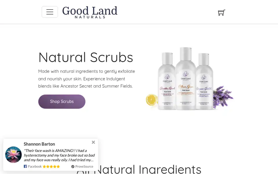 Screenshot of goodlandnaturals.com