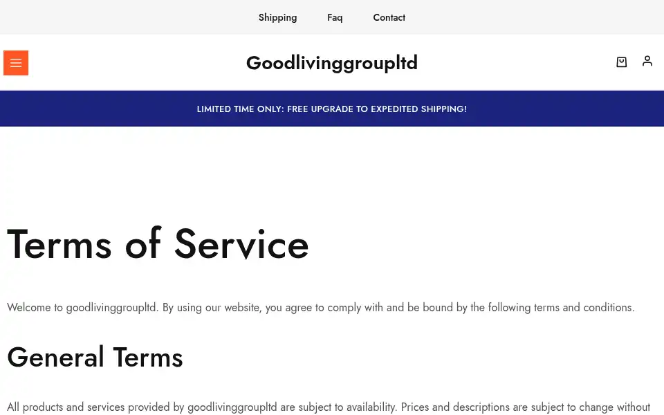 Screenshot of goodlivinggroupltd.co.uk