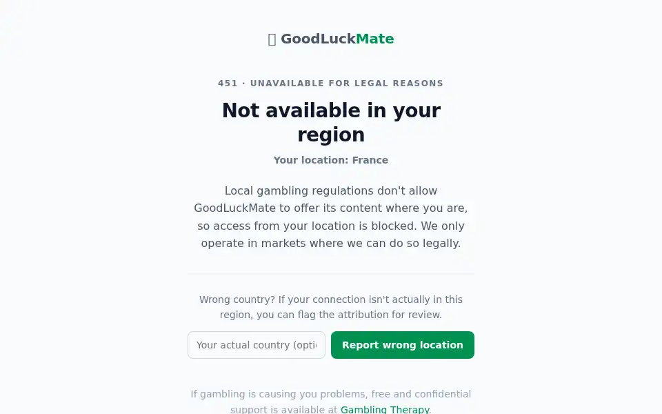 Screenshot of goodluckmate.com