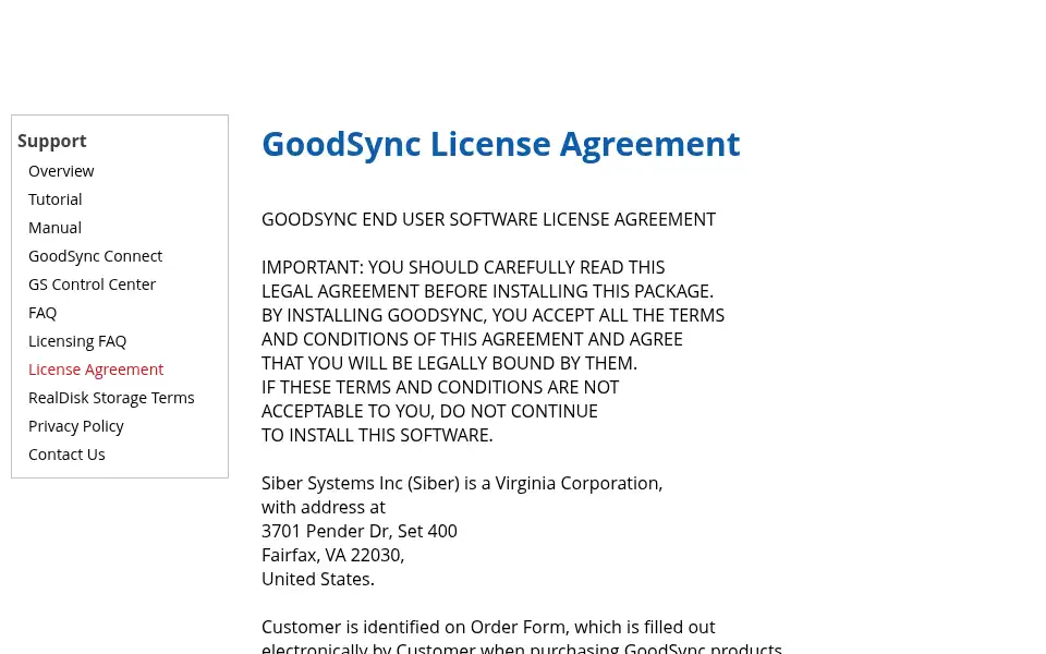 Screenshot of goodsync.com