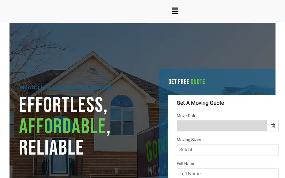Screenshot of goodtimemovingandstorage.com