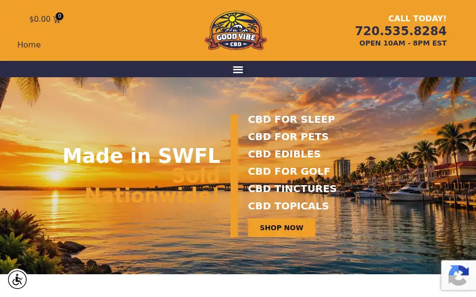 Screenshot of goodvibecbd.com