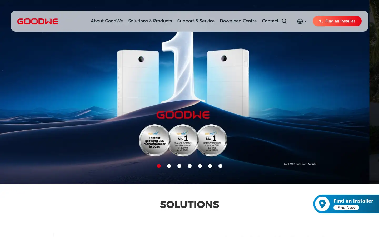 Screenshot of goodwe.com.au