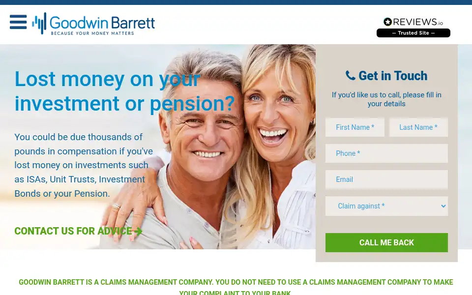 Screenshot of goodwinbarrett.co.uk