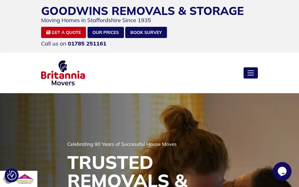 Screenshot of goodwinsremovals.co.uk