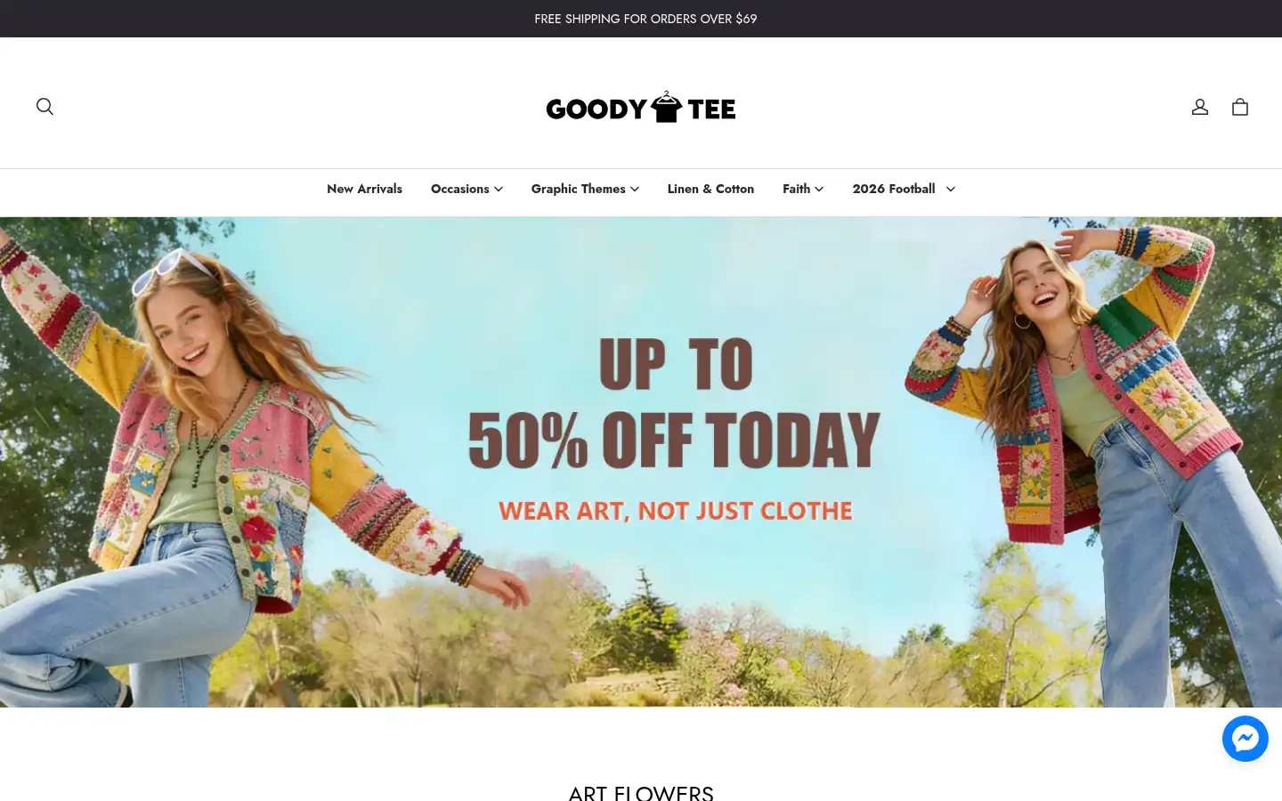 Screenshot of goodytee.com